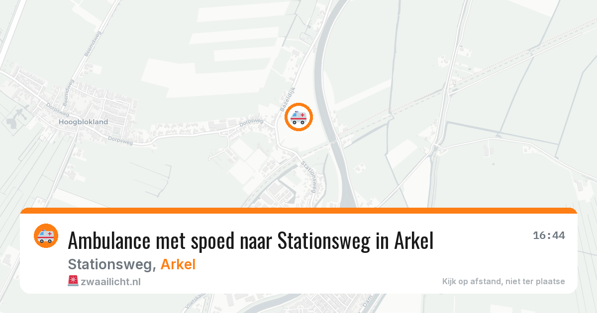 Ambulance met spoed naar Stationsweg in Arkel — 26 mei 2026