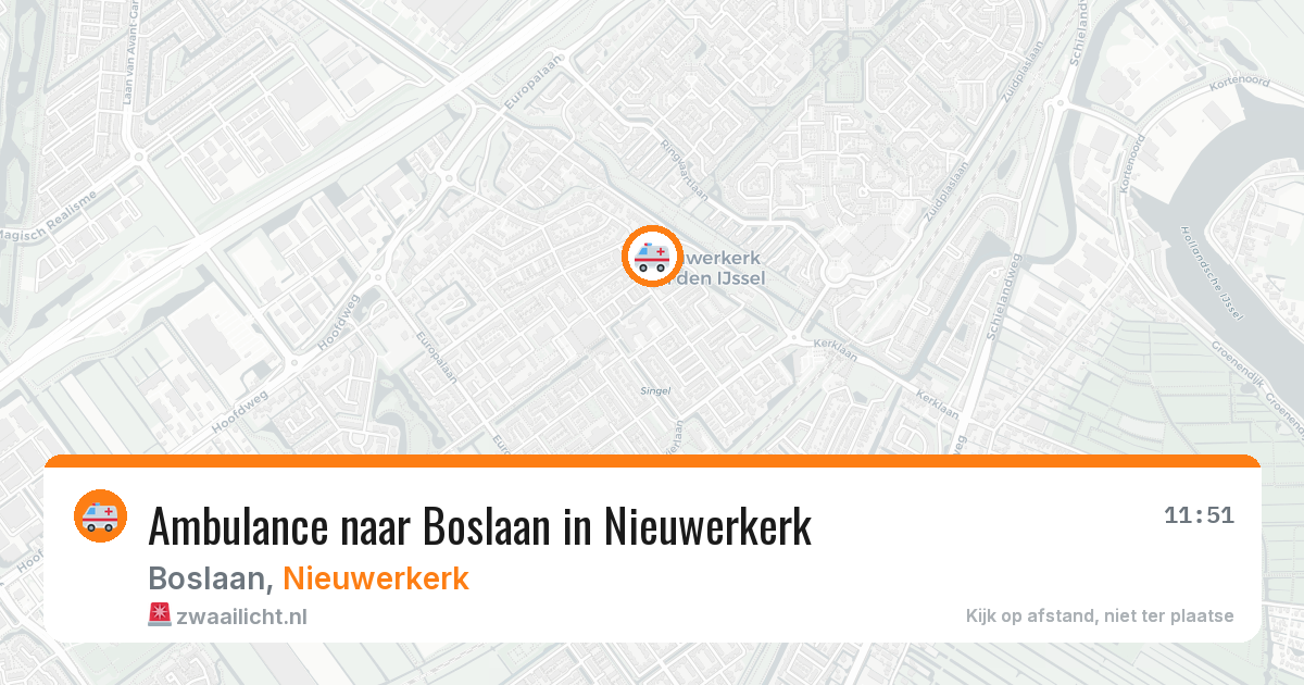 Ambulance naar Boslaan in Nieuwerkerk — 29 jan 2026