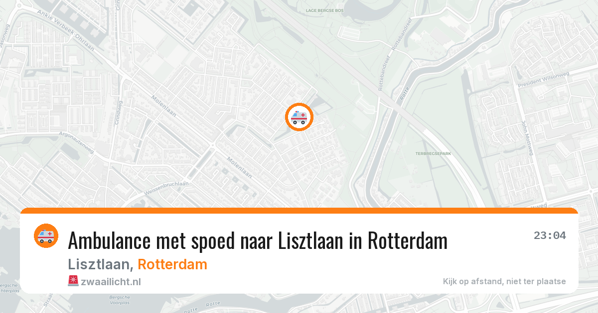 Ambulance met spoed naar Lisztlaan in Rotterdam — 24 jun 2026
