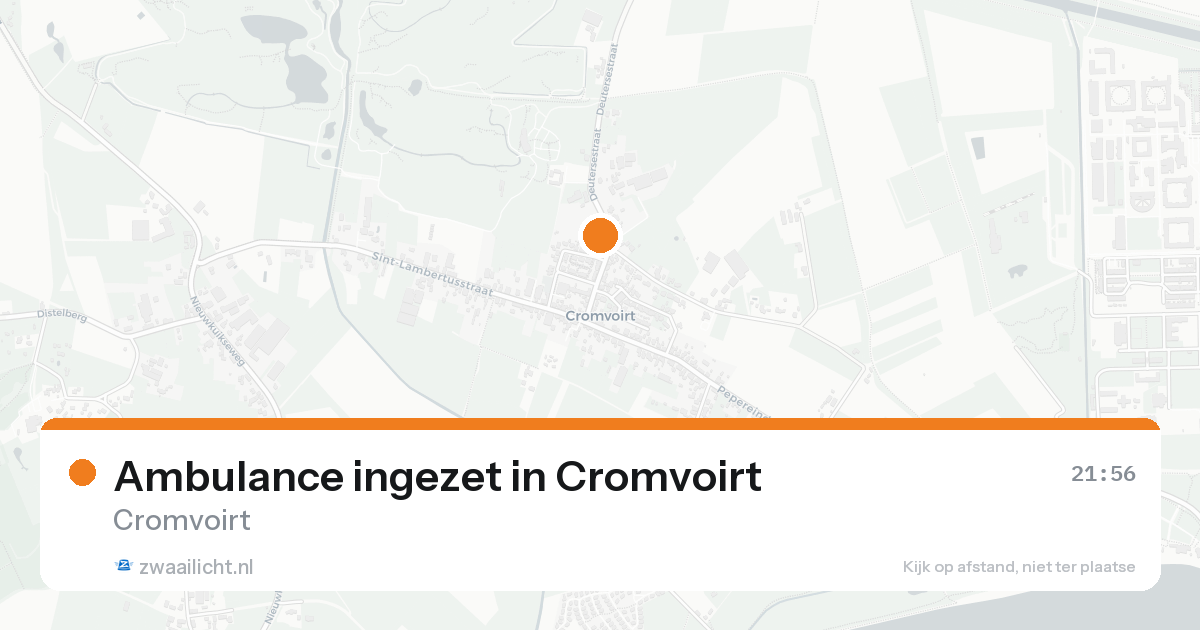 Ambulance ingezet in Cromvoirt — 4 aug 2026