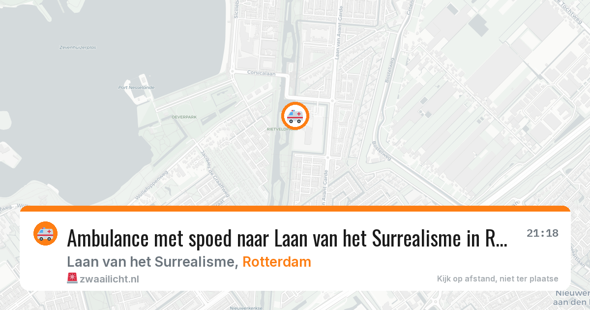 Ambulance met spoed naar Laan van het Surrealisme in Rotterdam — 10 jul 2026