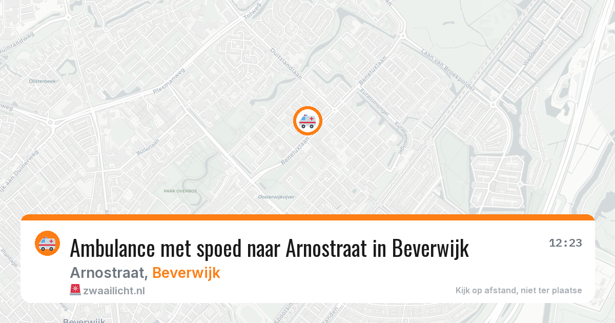 Ambulance met spoed naar Arnostraat in Beverwijk — 22 mei 2026