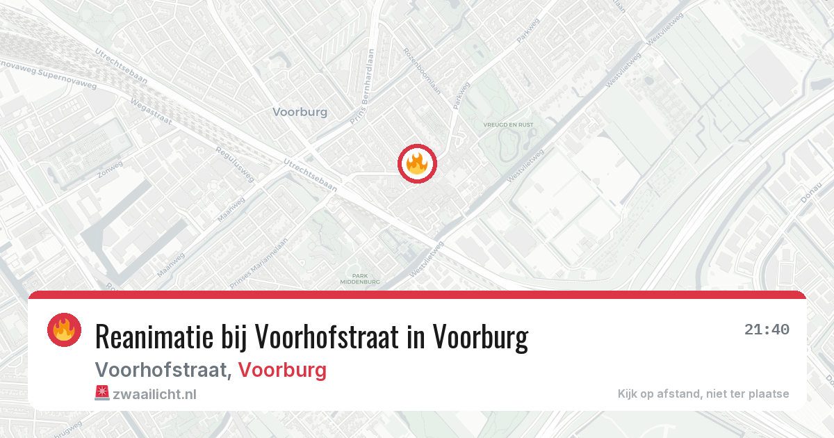 Reanimatie bij Voorhofstraat in Voorburg — 12 aug 2026