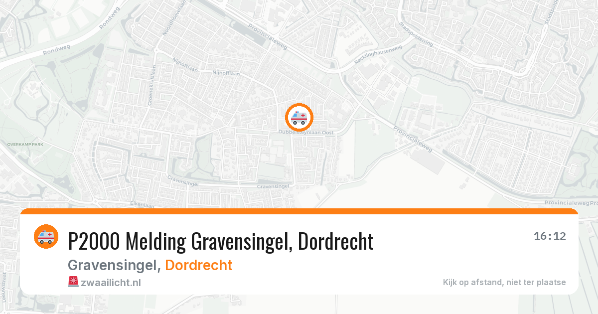 P2000 Melding Gravensingel, Dordrecht — 8 feb 2026