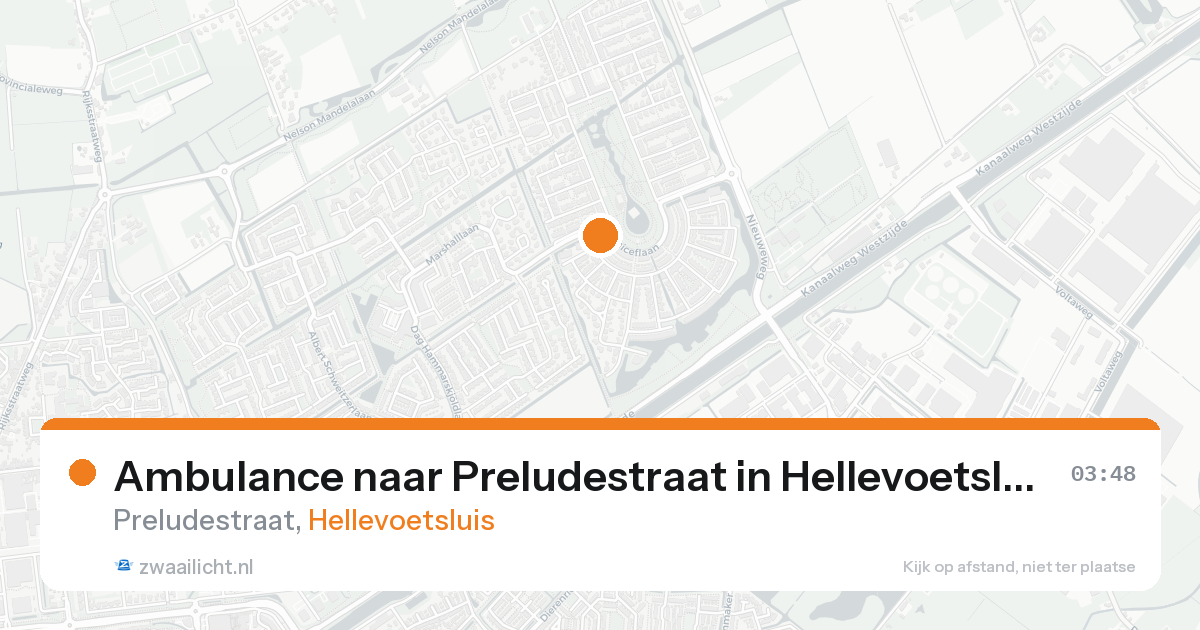 Ambulance naar Preludestraat in Hellevoetsluis — 15 aug 2026