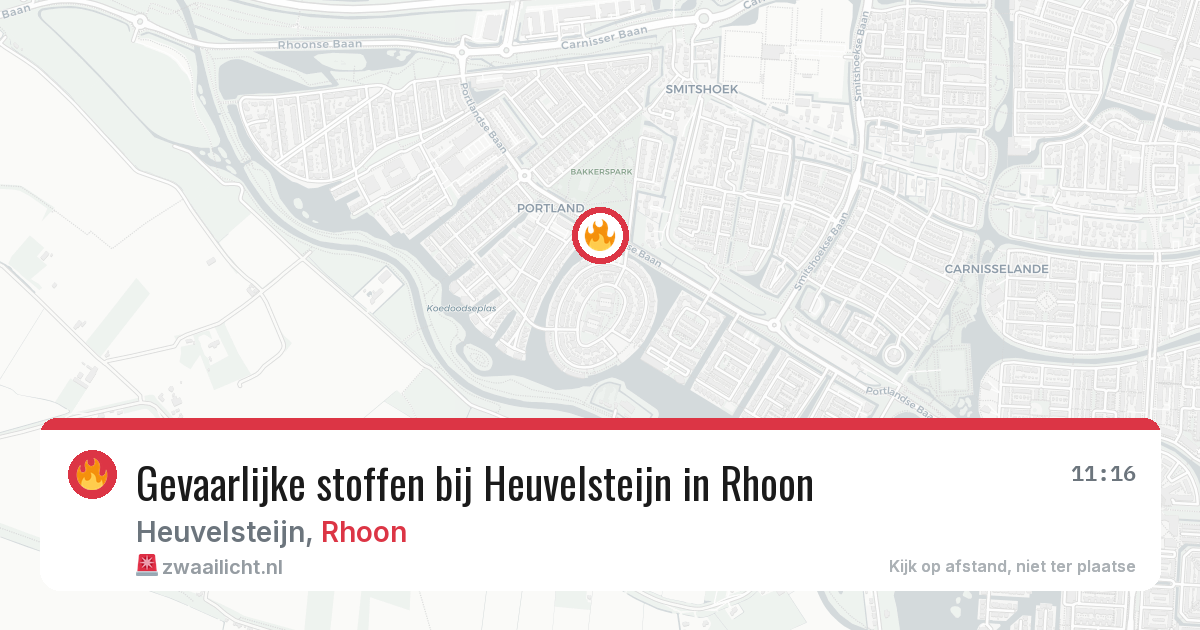 Gevaarlijke stoffen bij Heuvelsteijn in Rhoon — 22 jul 2026