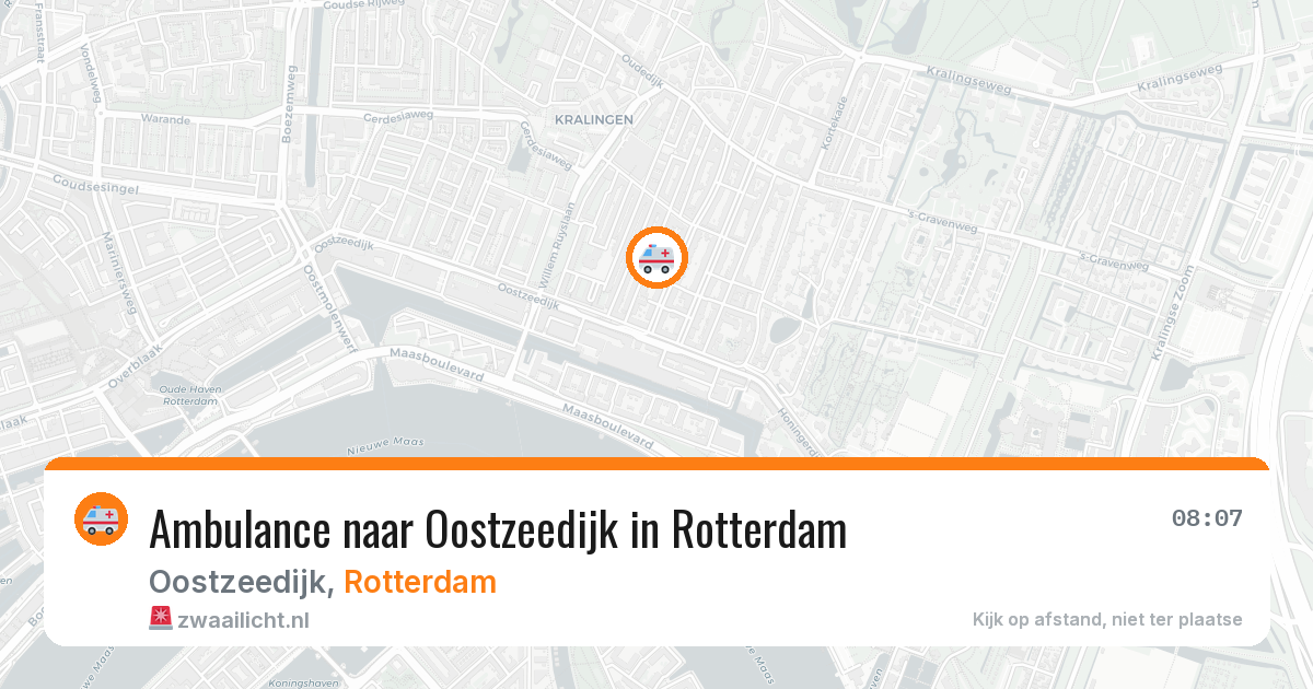 Ambulance naar Oostzeedijk in Rotterdam — 24 jun 2026