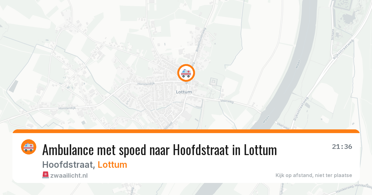 Ambulance met spoed naar Hoofdstraat in Lottum — 25 jul 2026