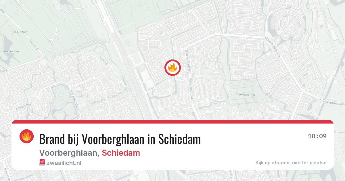 Brand bij Voorberghlaan in Schiedam — 4 apr 2026