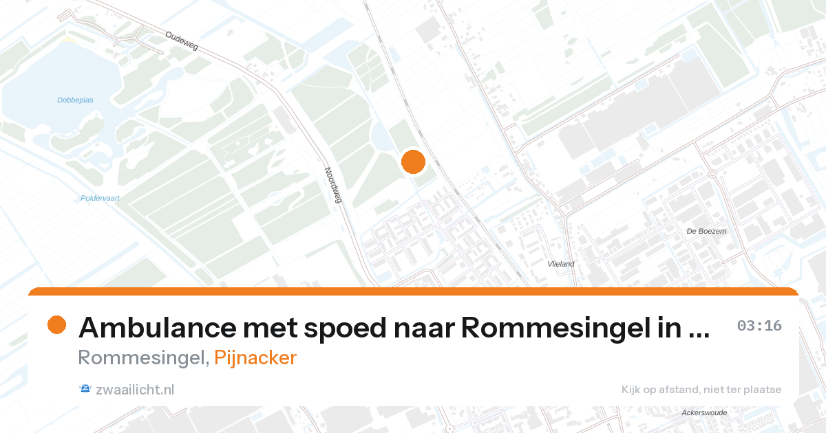 Ambulance met spoed naar Rommesingel in Pijnacker — 20 jan 2026