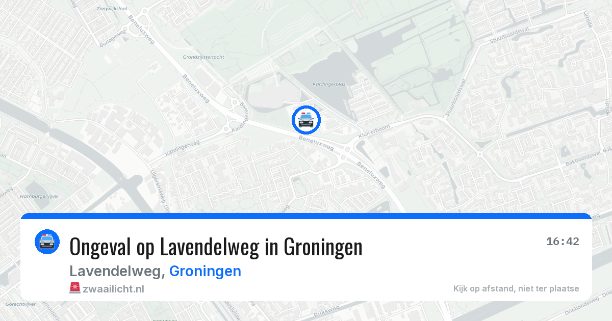 Ongeval op Lavendelweg in Groningen — 13 apr 2026