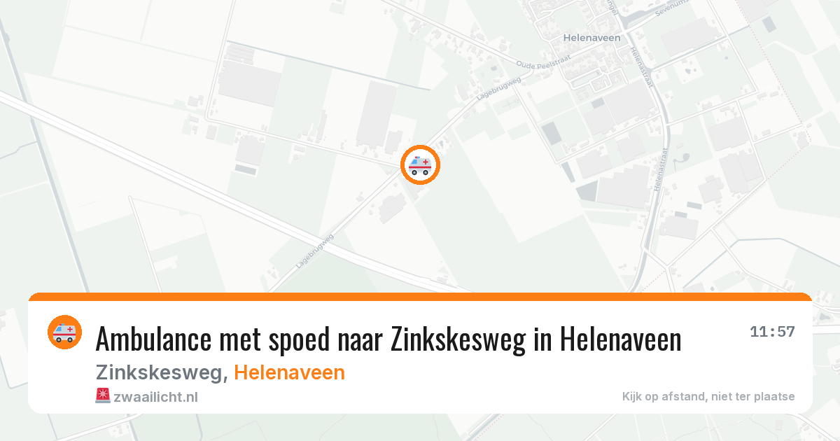 Ambulance met spoed naar Zinkskesweg in Helenaveen — 1 aug 2026