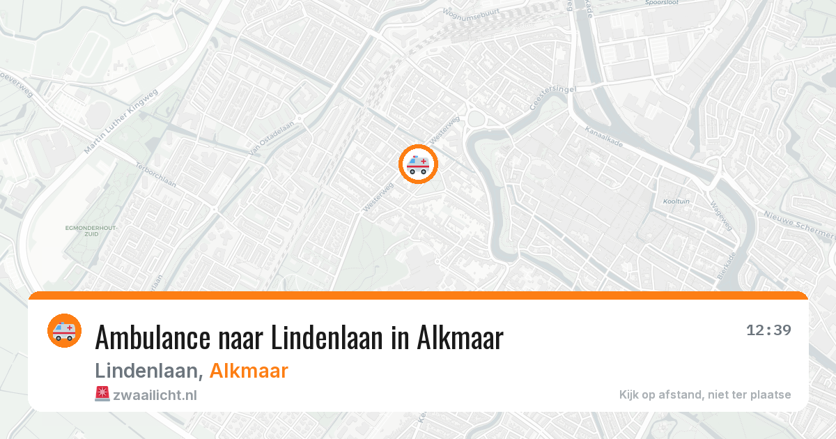 Ambulance naar Lindenlaan in Alkmaar — 12 aug 2026