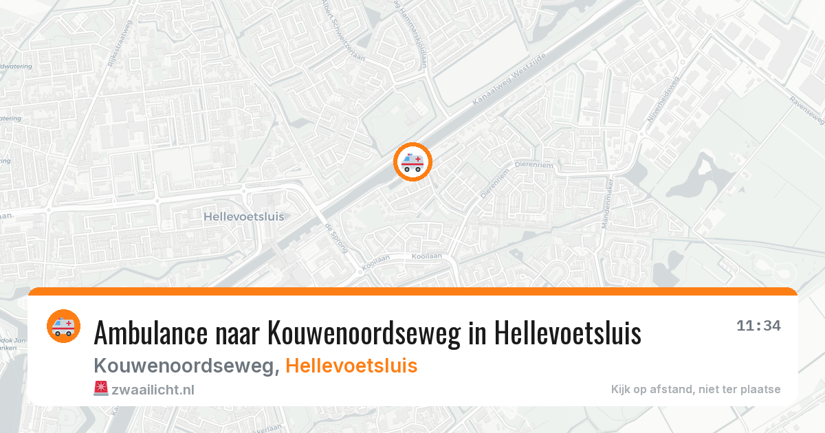 Ambulance naar Kouwenoordseweg in Hellevoetsluis — 9 jun 2026