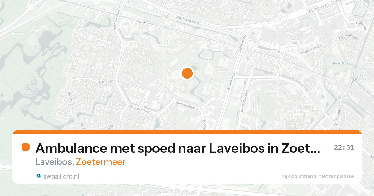 Ambulance met spoed naar Laveibos in Zoetermeer — 18 aug 2026