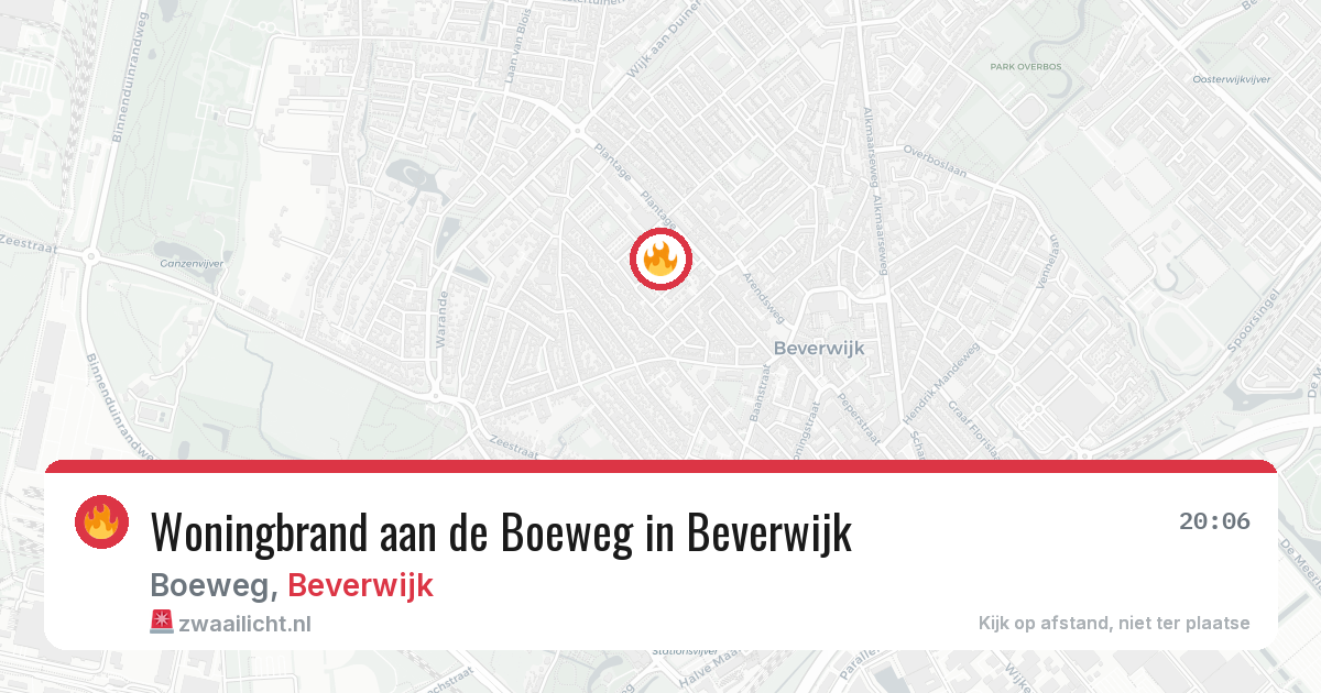 Woningbrand aan de Boeweg in Beverwijk — 10 jul 2026