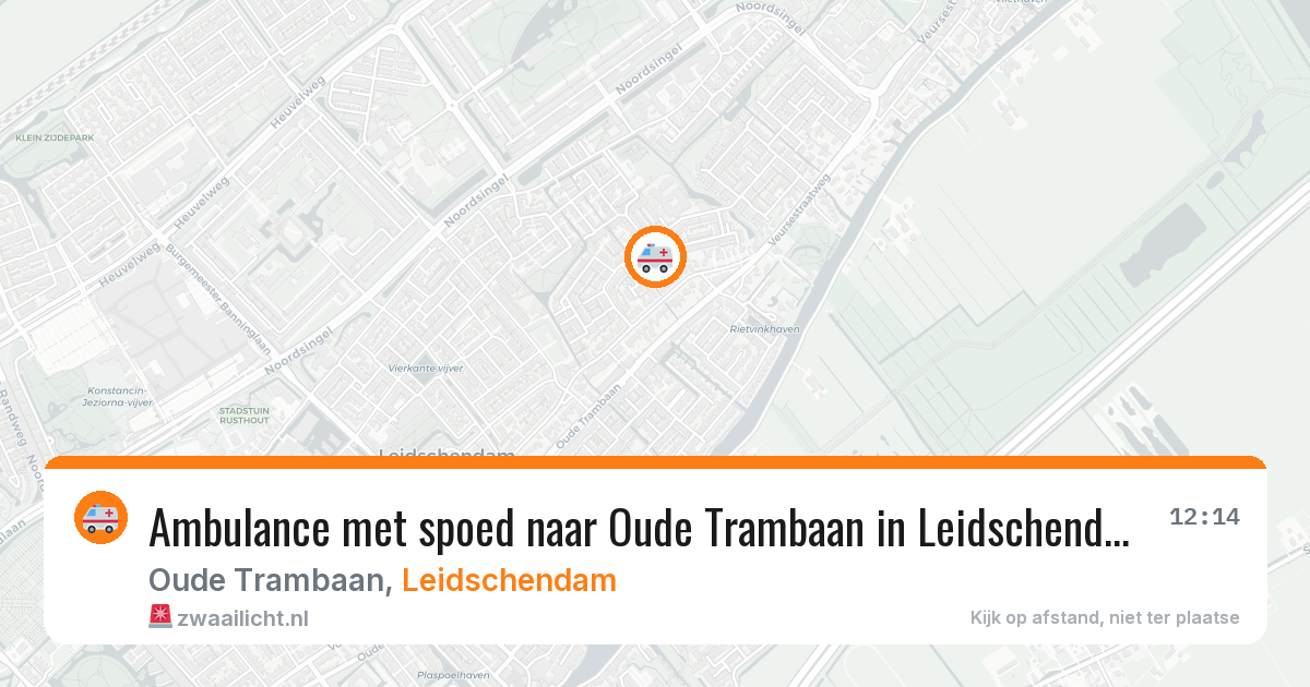Ambulance met spoed naar Oude Trambaan in Leidschendam — 6 jul 2026