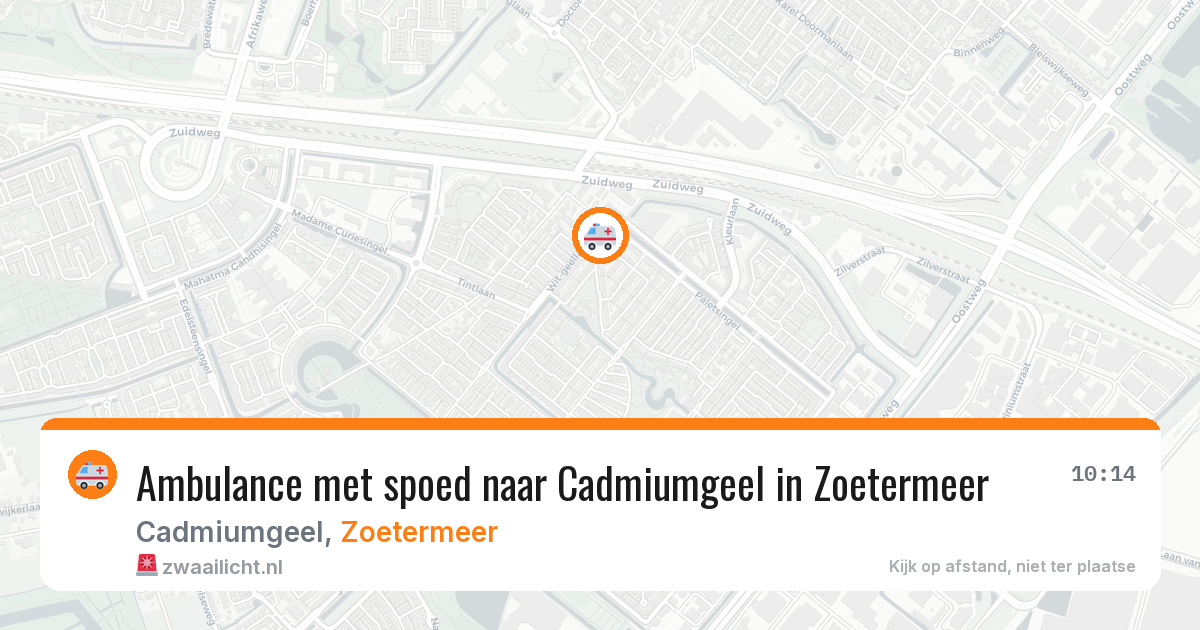 Ambulance met spoed naar Cadmiumgeel in Zoetermeer — 25 jun 2026