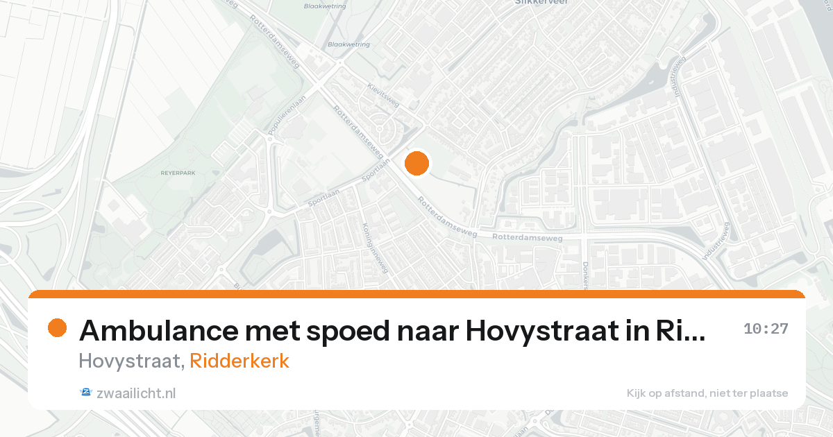 Ambulance met spoed naar Hovystraat in Ridderkerk — 17 apr 2026