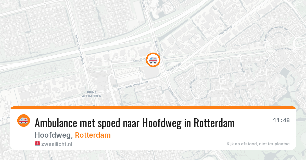 Ambulance met spoed naar Hoofdweg in Rotterdam — 20 jun 2026
