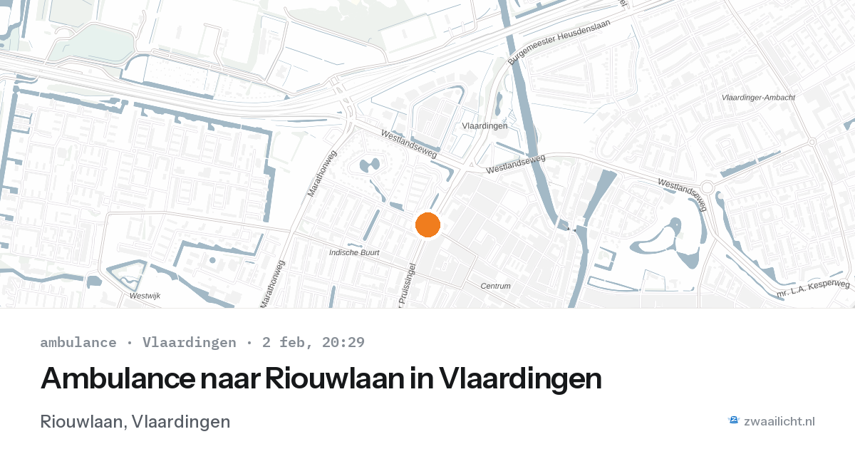 Ambulance naar Riouwlaan in Vlaardingen — 2 feb 2026