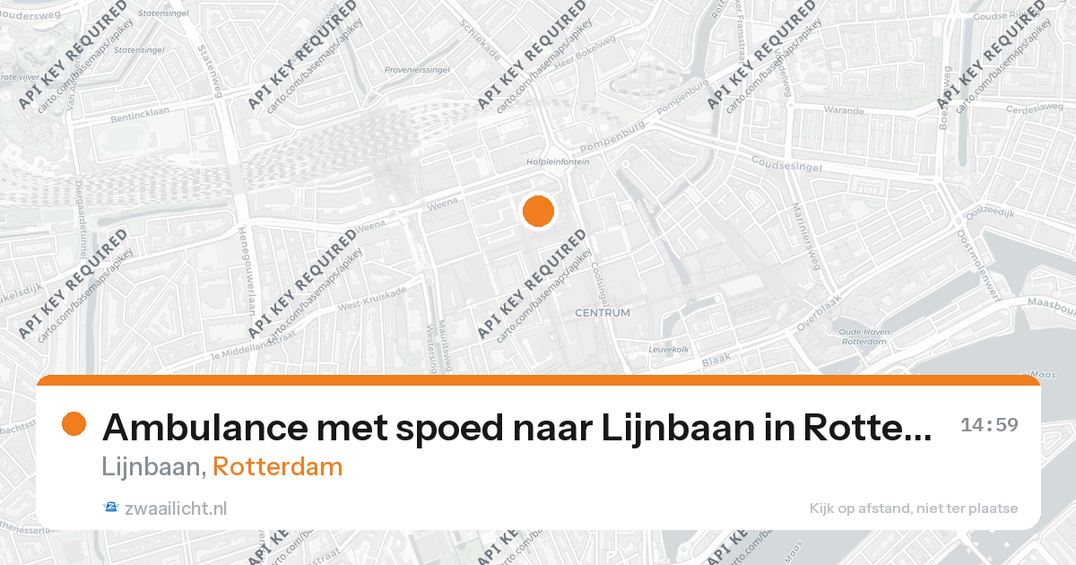 Ambulance met spoed naar Lijnbaan in Rotterdam — 26 aug 2026