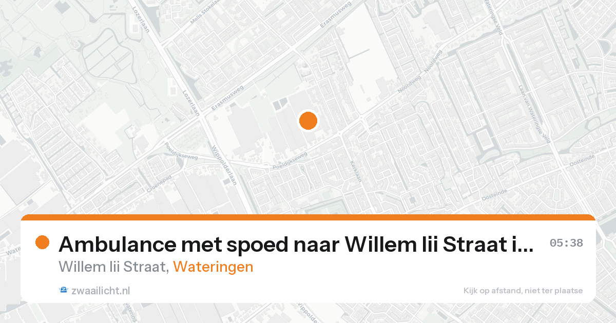 Ambulance met spoed naar Willem Iii Straat in Wateringen — 17 aug 2026