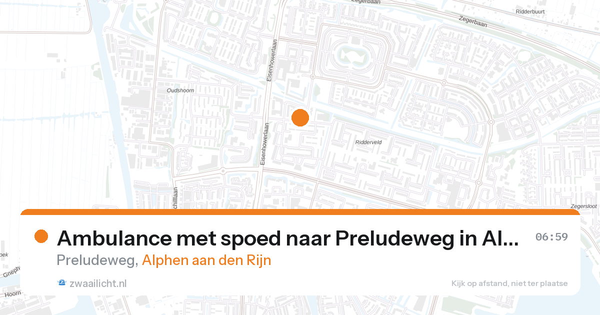 Ambulance met spoed naar Preludeweg in Alphen aan den Rijn — 10 apr 2026