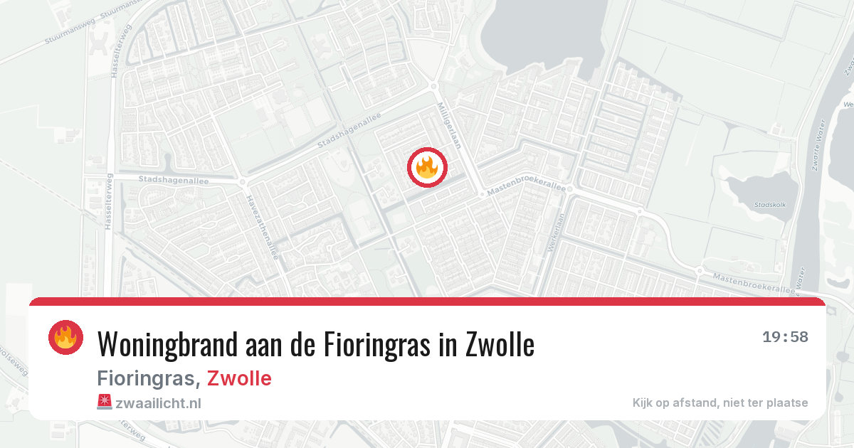 Woningbrand aan de Fioringras in Zwolle — 16 mei 2026
