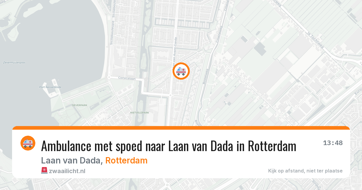 Ambulance met spoed naar Laan van Dada in Rotterdam — 27 jun 2026