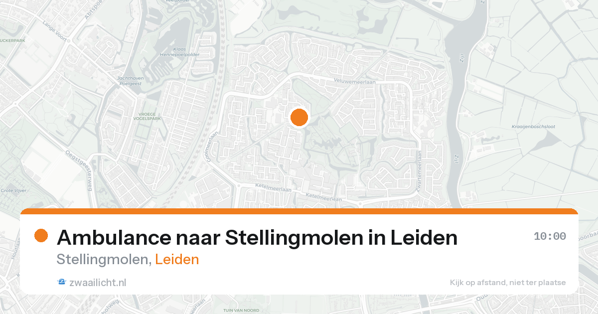 Ambulance naar Stellingmolen in Leiden — 20 aug 2026
