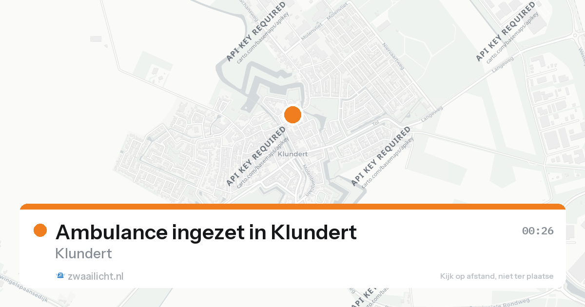 Ambulance ingezet in Klundert — 26 jun 2026