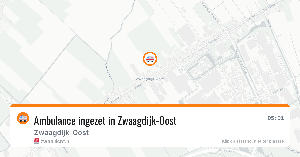 Ambulance ingezet in Zwaagdijk-Oost — 6 jul 2026
