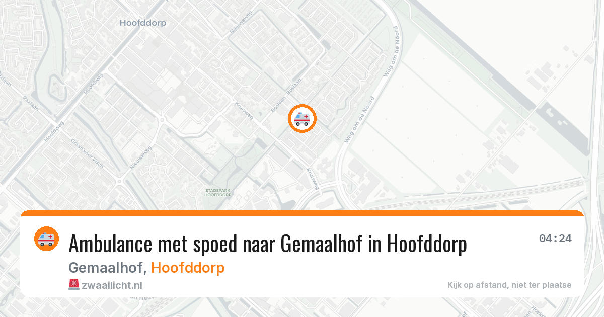 Ambulance met spoed naar Gemaalhof in Hoofddorp — 23 jun 2026