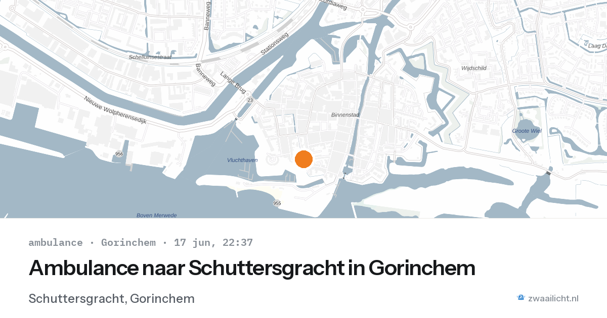 Ambulance naar Schuttersgracht in Gorinchem — 17 jun 2026