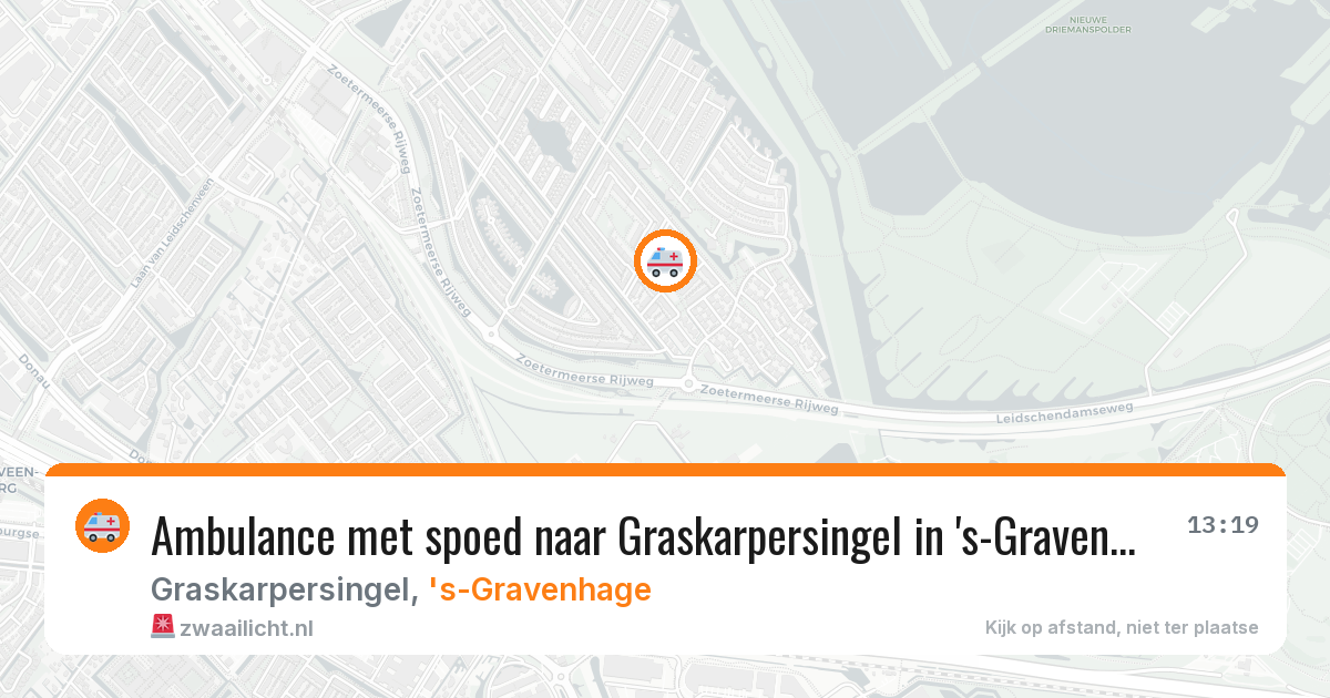 Ambulance met spoed naar Graskarpersingel in 's-Gravenhage — 24 mei 2026