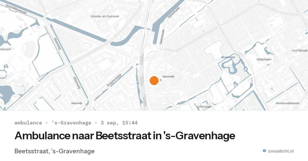 Ambulance naar Beetsstraat in 's-Gravenhage — 3 sep 2026