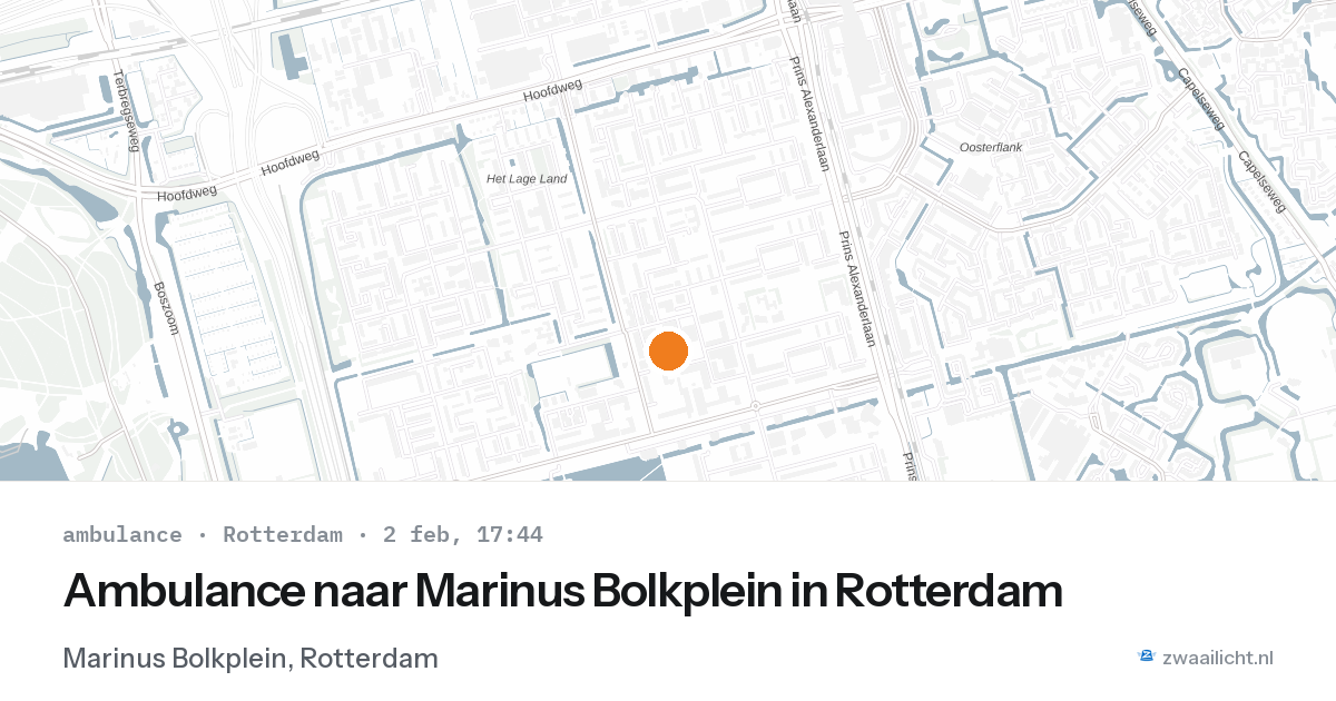 Ambulance naar Marinus Bolkplein in Rotterdam — 2 feb 2026