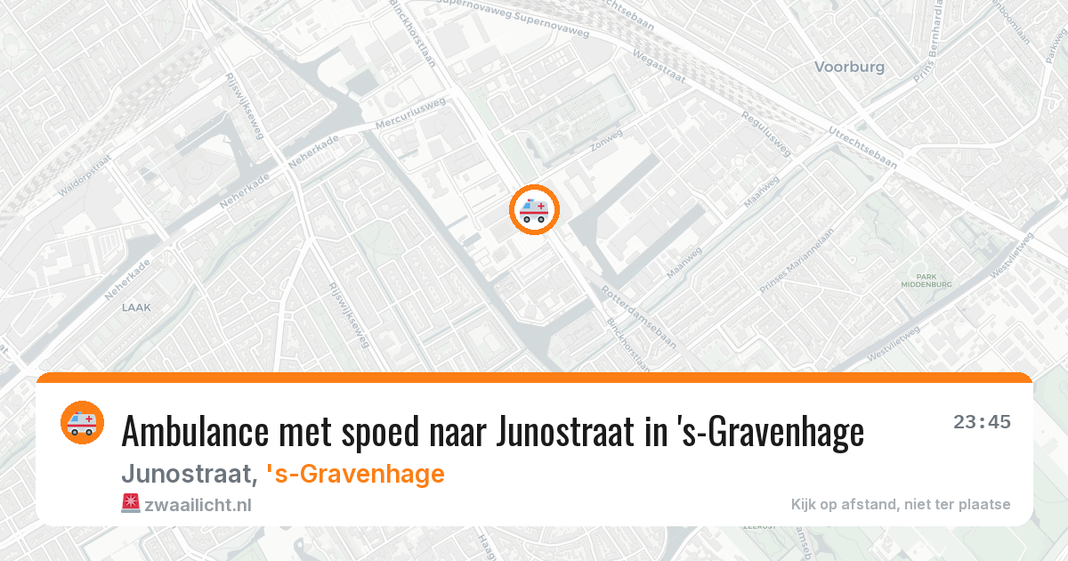 Ambulance met spoed naar Junostraat in 's-Gravenhage — 20 jul 2026