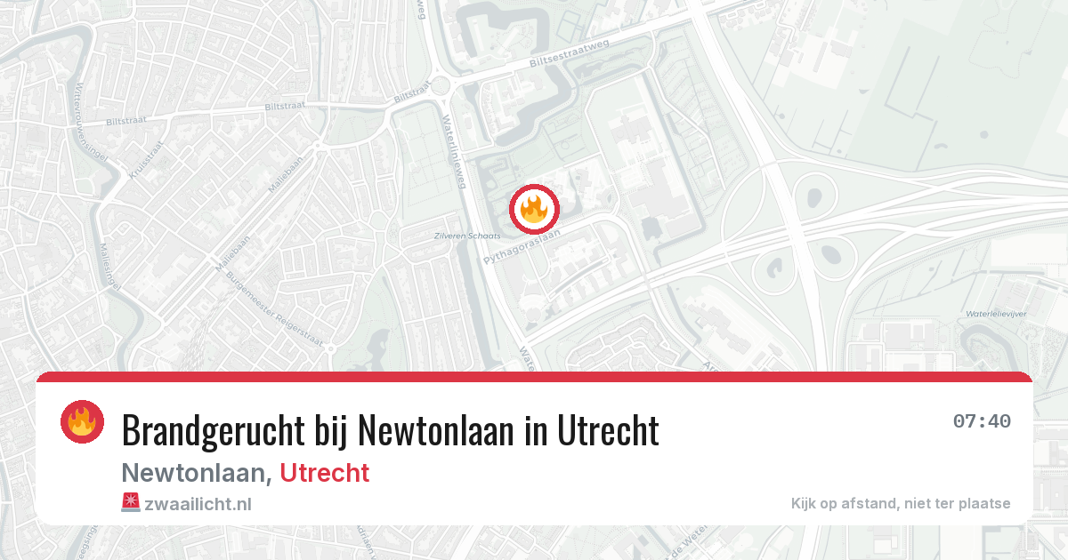 Brandgerucht bij Newtonlaan in Utrecht — 7 apr 2026