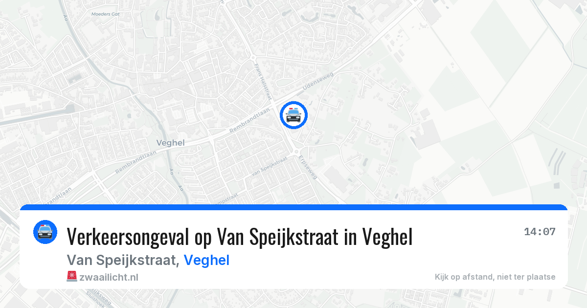 Verkeersongeval op Van Speijkstraat in Veghel — 1 mei 2026