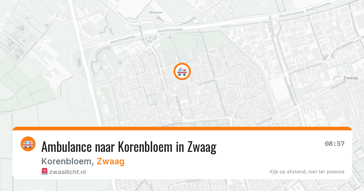 Ambulance naar Korenbloem in Zwaag — 1 jul 2026