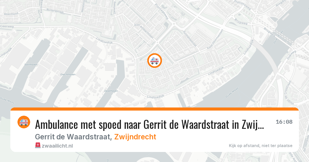 Ambulance met spoed naar Gerrit de Waardstraat in Zwijndrecht — 20 mei 2026