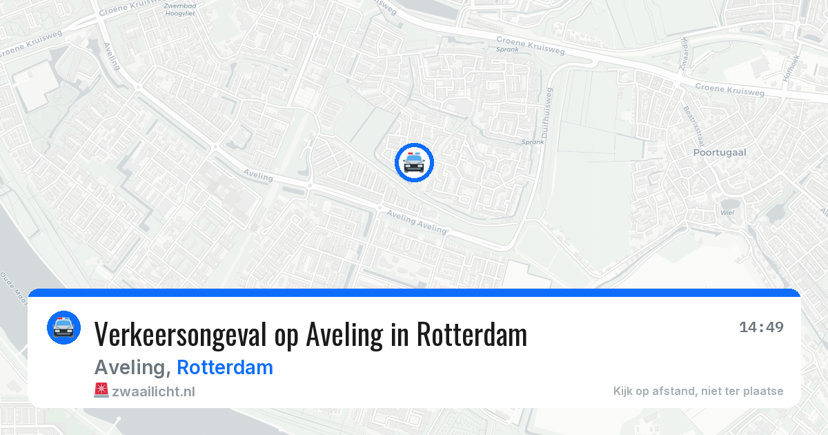 Verkeersongeval op Aveling in Rotterdam — 6 jul 2026
