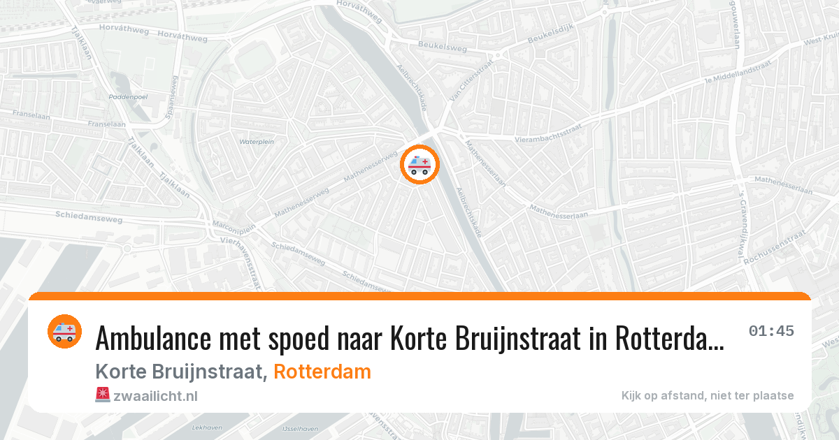 Ambulance met spoed naar Korte Bruijnstraat in Rotterdam — 26 apr 2026