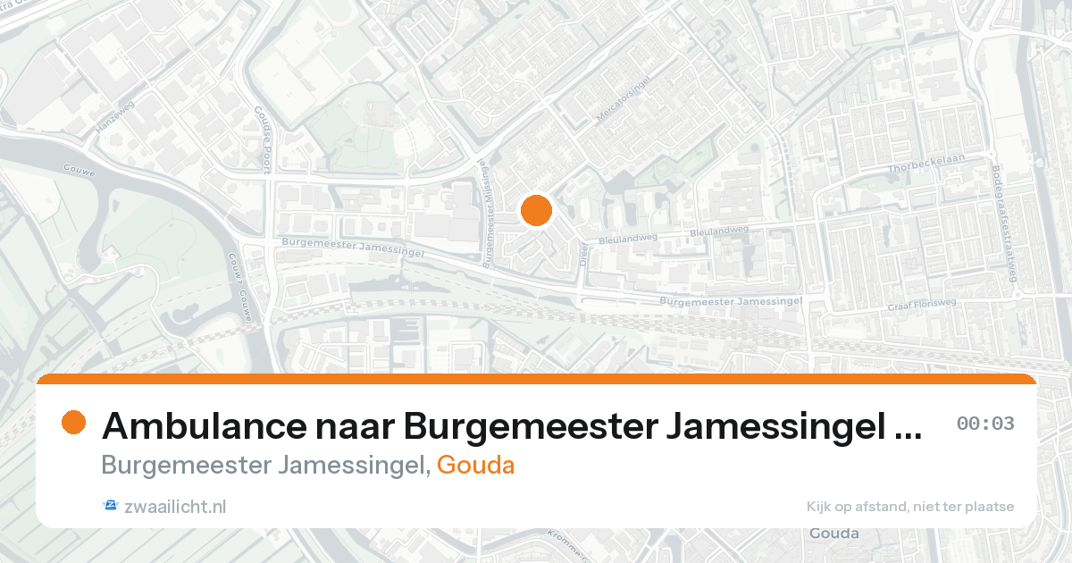Ambulance naar Burgemeester Jamessingel in Gouda — 25 aug 2026