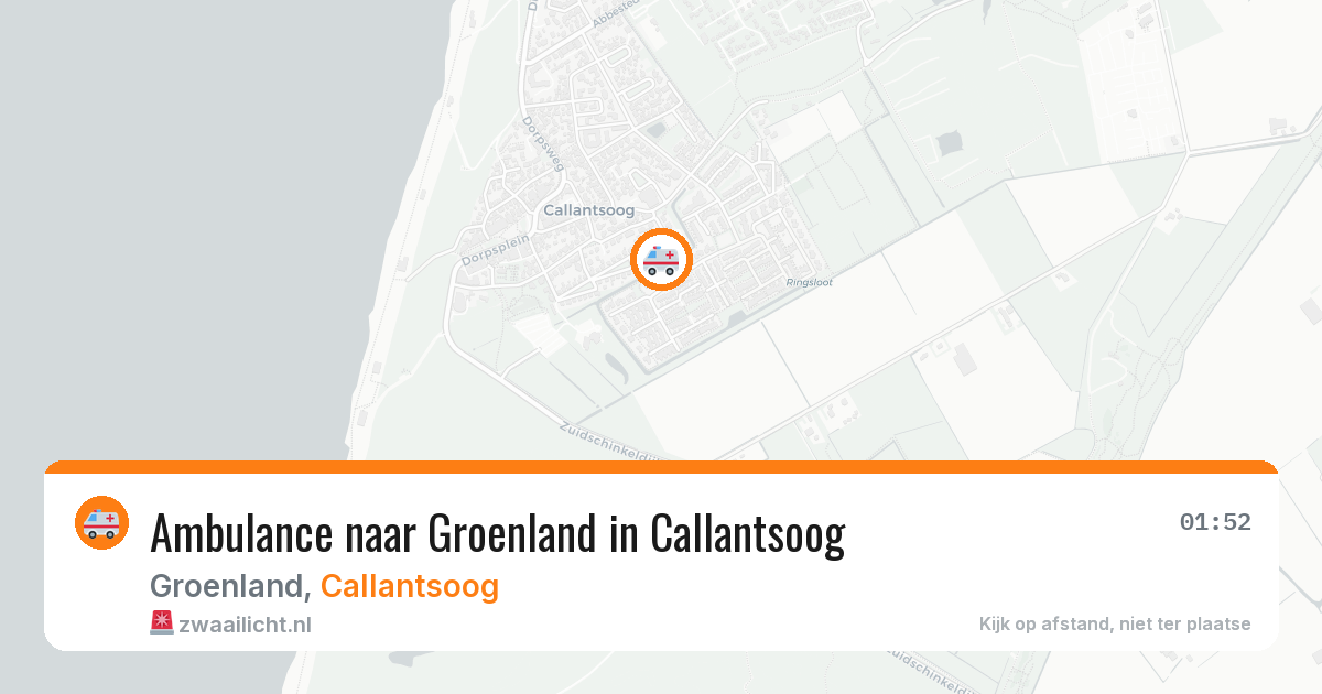 Ambulance naar Groenland in Callantsoog — 25 apr 2026