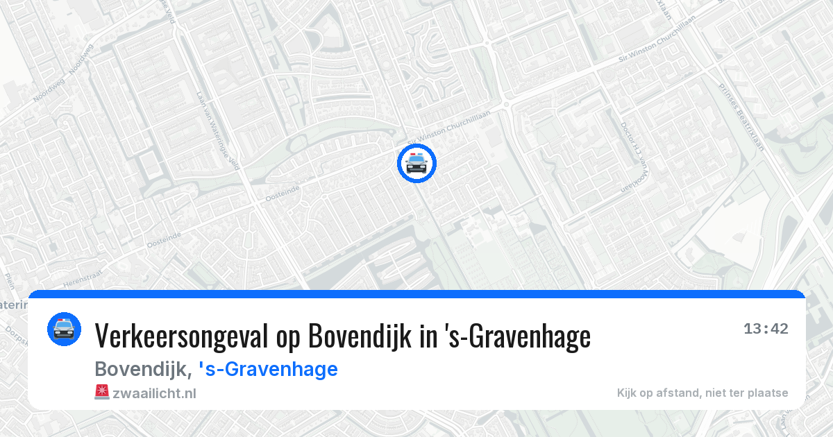Verkeersongeval op Bovendijk in 's-Gravenhage — 10 jul 2026