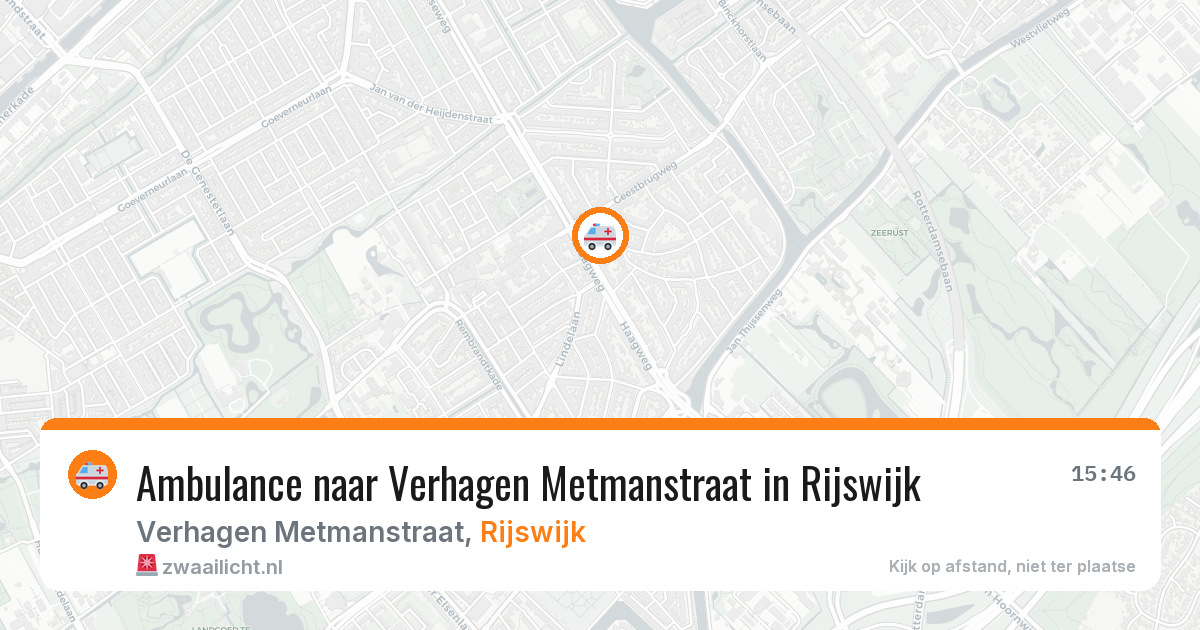 Ambulance naar Verhagen Metmanstraat in Rijswijk — 20 mei 2026