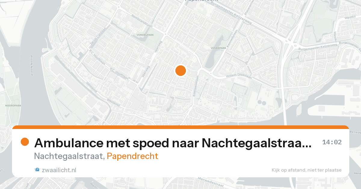 Ambulance met spoed naar Nachtegaalstraat in Papendrecht — 1 mrt 2026